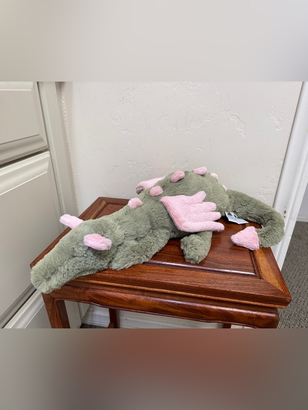 Jellycat Sage Green Reptile Plush with Pink Accents - Picture 2 of 9